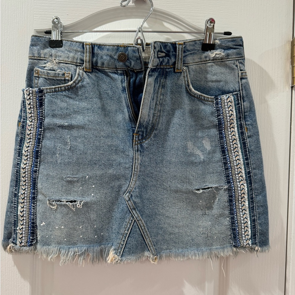 Free people jean skirt